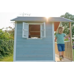EXIT TOYS EXIT Loft 350 Houten Speelhuis - Blauw -Speeltoestellen exit loft 350 houten speelhuis blauw 13