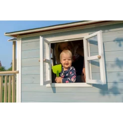 EXIT TOYS EXIT Loft 350 Houten Speelhuis - Blauw -Speeltoestellen exit loft 350 houten speelhuis blauw 14