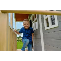 EXIT TOYS EXIT Loft 350 Houten Speelhuis - Grijs -Speeltoestellen exit loft 350 houten speelhuis grijs 15