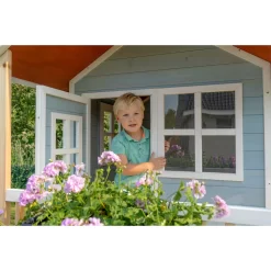 EXIT TOYS EXIT Loft 500 Houten Speelhuis - Blauw -Speeltoestellen exit loft 500 houten speelhuis blauw 11