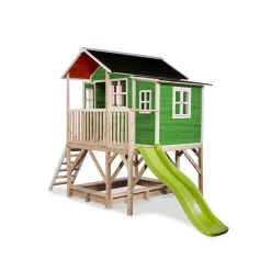 EXIT TOYS EXIT Loft 550 Houten Speelhuis - Groen -Speeltoestellen exit loft 550 houten speelhuis groen 2