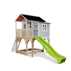 EXIT TOYS EXIT Loft 750 Houten Speelhuis - Blauw -Speeltoestellen exit loft 750 houten speelhuis blauw 3