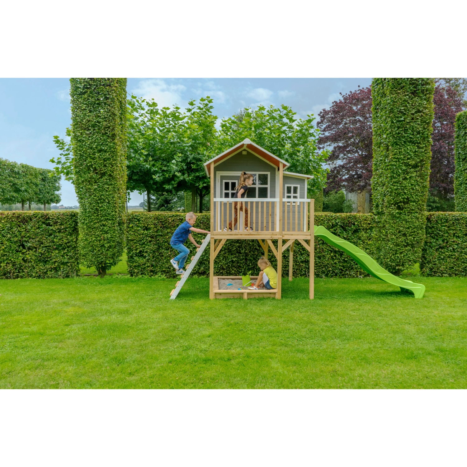 EXIT TOYS EXIT Loft 750 Houten Speelhuis - Grijs 13 EXIT TOYS EXIT Loft 750 Houten Speelhuis - Grijs - Afbeelding 13