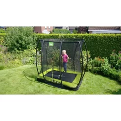 EXIT TOYS EXIT Silhouette Inground Trampoline 153x214cm Met Veiligheidsnet - Groen -Speeltoestellen exit silhouette inground trampoline 153x214cm met veiligheidsnet groen 8