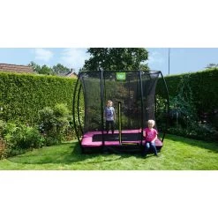 EXIT TOYS EXIT Silhouette Inground Trampoline 153x214cm Met Veiligheidsnet - Roze -Speeltoestellen exit silhouette inground trampoline 153x214cm met veiligheidsnet roze 9