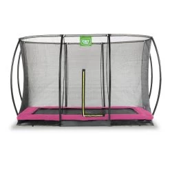 EXIT TOYS EXIT Silhouette Inground Trampoline 244x366cm Met Veiligheidsnet - Roze