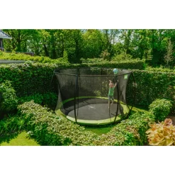 EXIT TOYS EXIT Silhouette Inground Trampoline ø366cm Met Veiligheidsnet - Groen -Speeltoestellen exit silhouette inground trampoline o366cm met veiligheidsnet groen 6