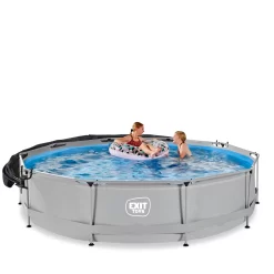 EXIT TOYS EXIT Soft Grey Zwembad ø360x76cm Met Filterpomp En Schaduwdoek - Grijs -Speeltoestellen exit soft grey zwembad o360x76cm met filterpomp en schaduwdoek grijs 7