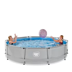 EXIT TOYS EXIT Soft Grey Zwembad ø360x76cm Met Filterpomp - Grijs -Speeltoestellen exit soft grey zwembad o360x76cm met filterpomp n grijs 2