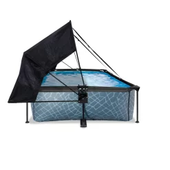 EXIT TOYS EXIT Stone Zwembad 300x200x65cm Met Filterpomp En Schaduwdoek - Grijs -Speeltoestellen exit stone zwembad 300x200x65cm met filterpomp en schaduwdoek grijs 3