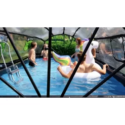 EXIT TOYS EXIT Stone Zwembad 540x250x100cm Met Zandfilterpomp En Overkapping En Warmtepomp - Grijs -Speeltoestellen exit stone zwembad 540x250x100cm met zandfilterpomp en overkapping en warmtepomp grijs 14