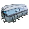 EXIT TOYS EXIT Stone Zwembad 540x250x122cm Met Zandfilterpomp En Overkapping - Grijs