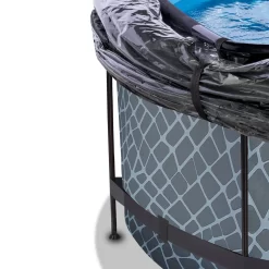 EXIT TOYS EXIT Stone Zwembad ø360x122cm Met Zandfilterpomp En Overkapping En Warmtepomp - Grijs -Speeltoestellen exit stone zwembad o360x122cm met zandfilterpomp en overkapping en warmtepomp grijs 4