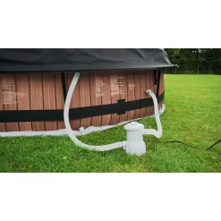 EXIT TOYS EXIT Stone Zwembad ø360x76cm Met Filterpomp En Overkapping - Grijs -Speeltoestellen exit stone zwembad o360x76cm met filterpomp en overkapping grijs 13