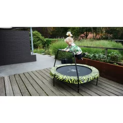 EXIT TOYS EXIT Tiggy Junior Trampoline Met Beugel ø140cm - Zwart/groen -Speeltoestellen exit tiggy junior trampoline met beugel o140cm zwart groen 4