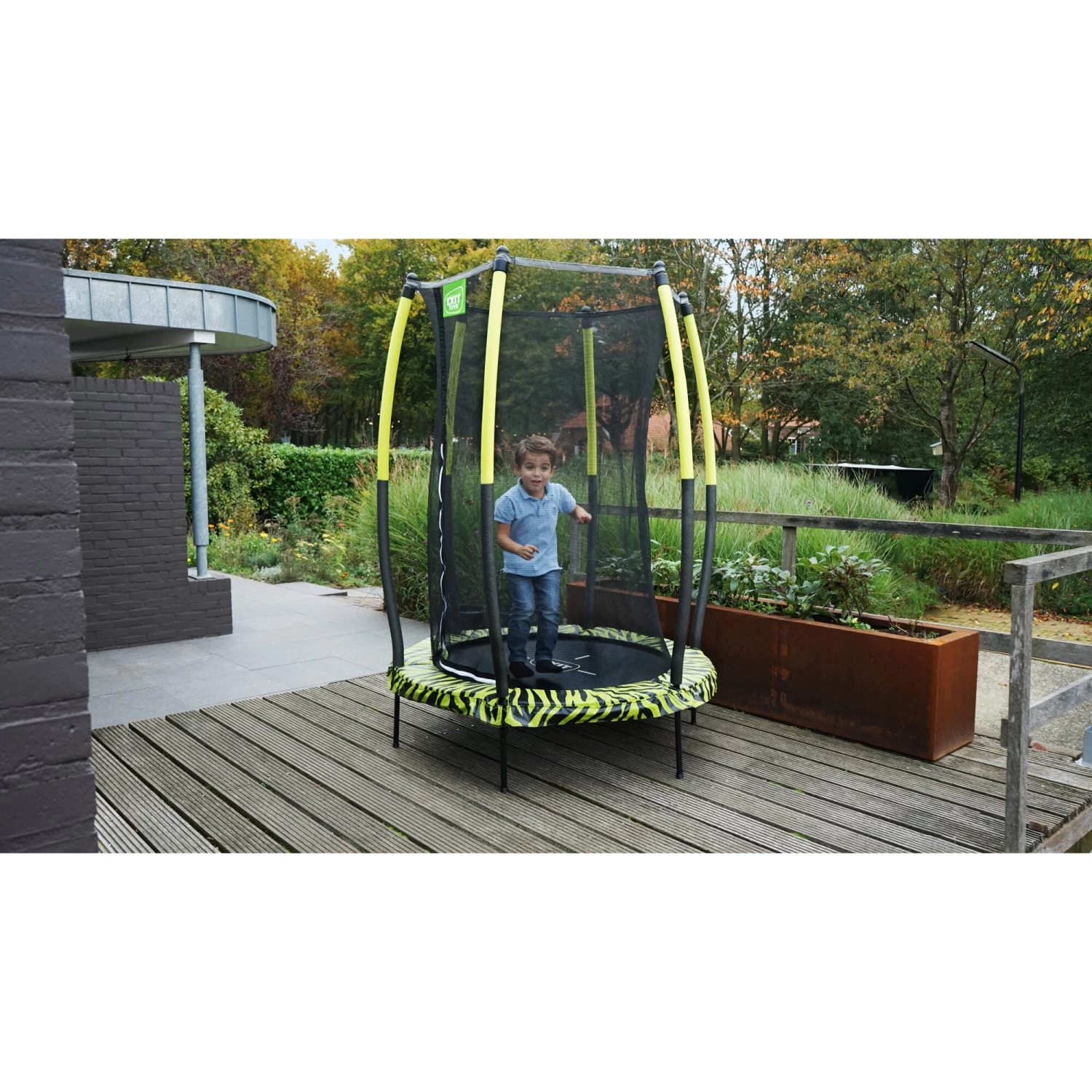 EXIT TOYS EXIT Tiggy Junior Trampoline Met Veiligheidsnet ø140cm - Zwart/groen 9 EXIT TOYS EXIT Tiggy Junior Trampoline Met Veiligheidsnet ø140cm - Zwart/groen - Afbeelding 9