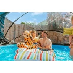 EXIT TOYS EXIT Wood Zwembad ø300x76cm Met Filterpomp En Overkapping - Bruin -Speeltoestellen exit wood zwembad o300x76cm met filterpomp en overkapping bruin 10