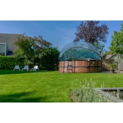 EXIT TOYS EXIT Wood Zwembad ø450x122cm Met Zandfilterpomp En Overkapping - Bruin -Speeltoestellen exit wood zwembad o450x122cm met zandfilterpomp en overkapping bruin 11