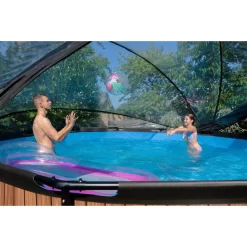 EXIT TOYS EXIT Wood Zwembad ø450x122cm Met Zandfilterpomp En Overkapping En Warmtepomp - Bruin -Speeltoestellen exit wood zwembad o450x122cm met zandfilterpomp en overkapping en warmtepomp bruin 11
