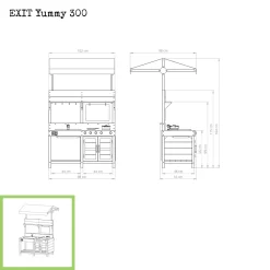 EXIT TOYS EXIT Yummy 300 Houten Buitenkeuken - Naturel -Speeltoestellen exit yummy 300 houten buitenkeuken naturel 3